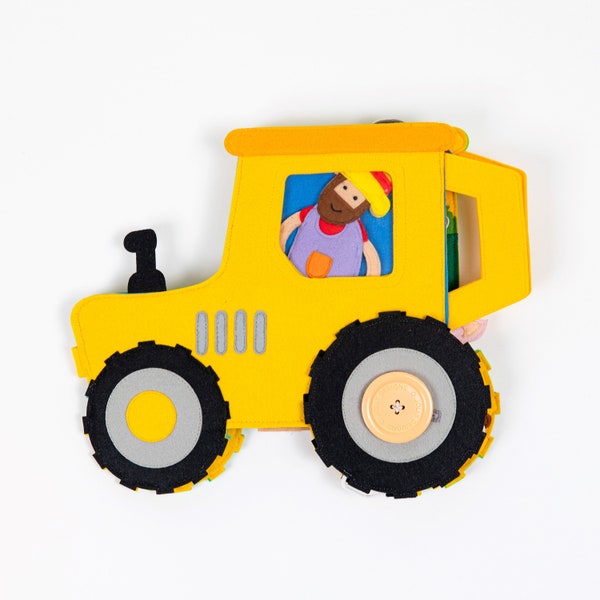 Beschäftigung Kinder, Traktor, personalisierte Geschenke Kinder, Motorik Spielzeug, Baby Spielzeug, perfekt für unterwegs, Reise, activity