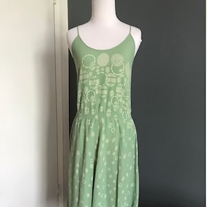 Vintage size 2 Armani Exchange apple green cross back summer dress