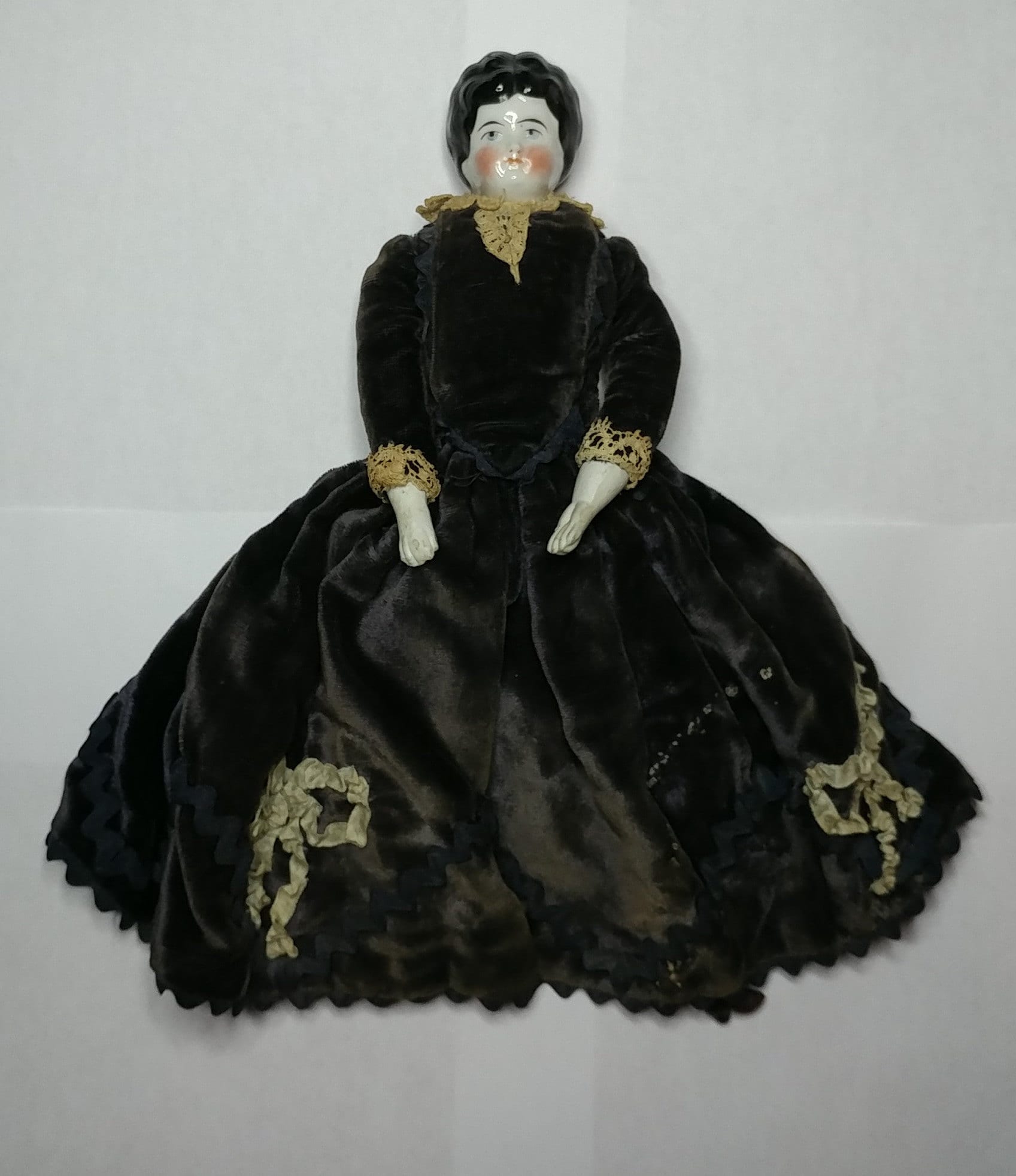 Antique German China Doll With Original Garments, From Late 1800s to