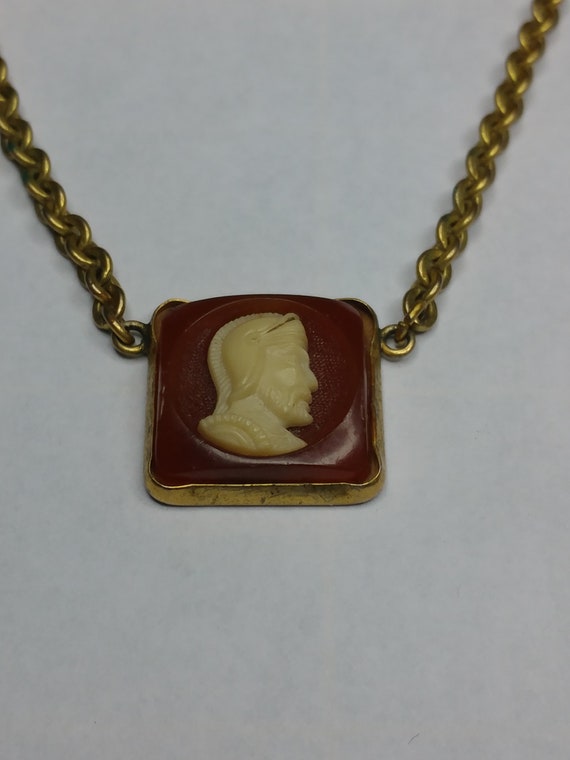 Vintage Cameo Swank Tie Clip