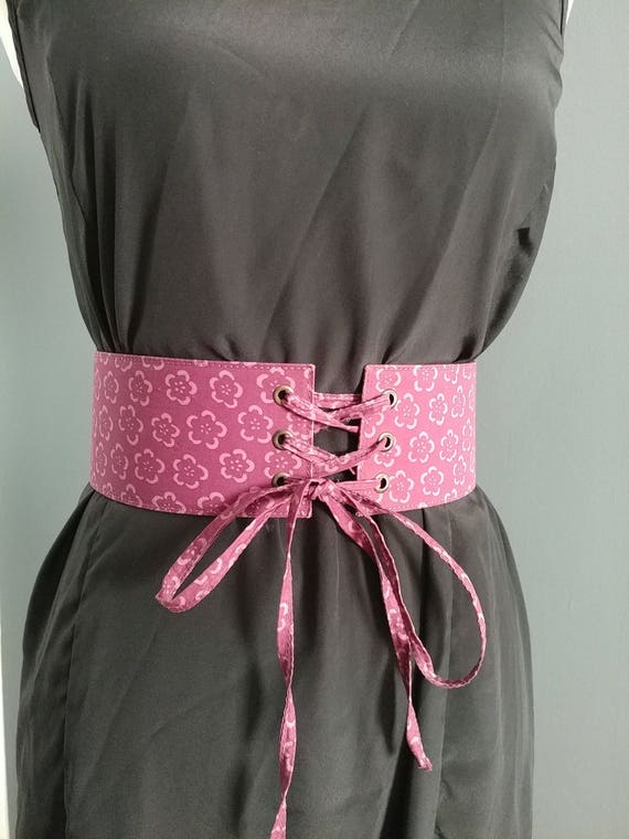Vintage 90s Marc Jacobs 2.75" wide corset purple f