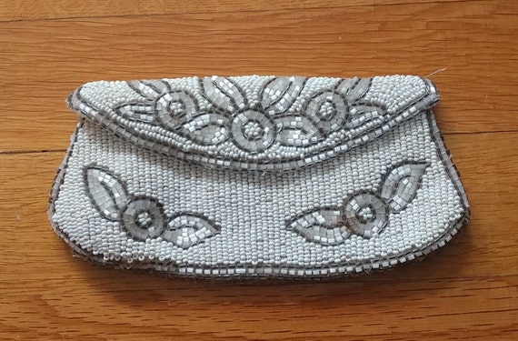 Vintage Roaring '20's Flapper Small Beaded Bag/po… - image 1