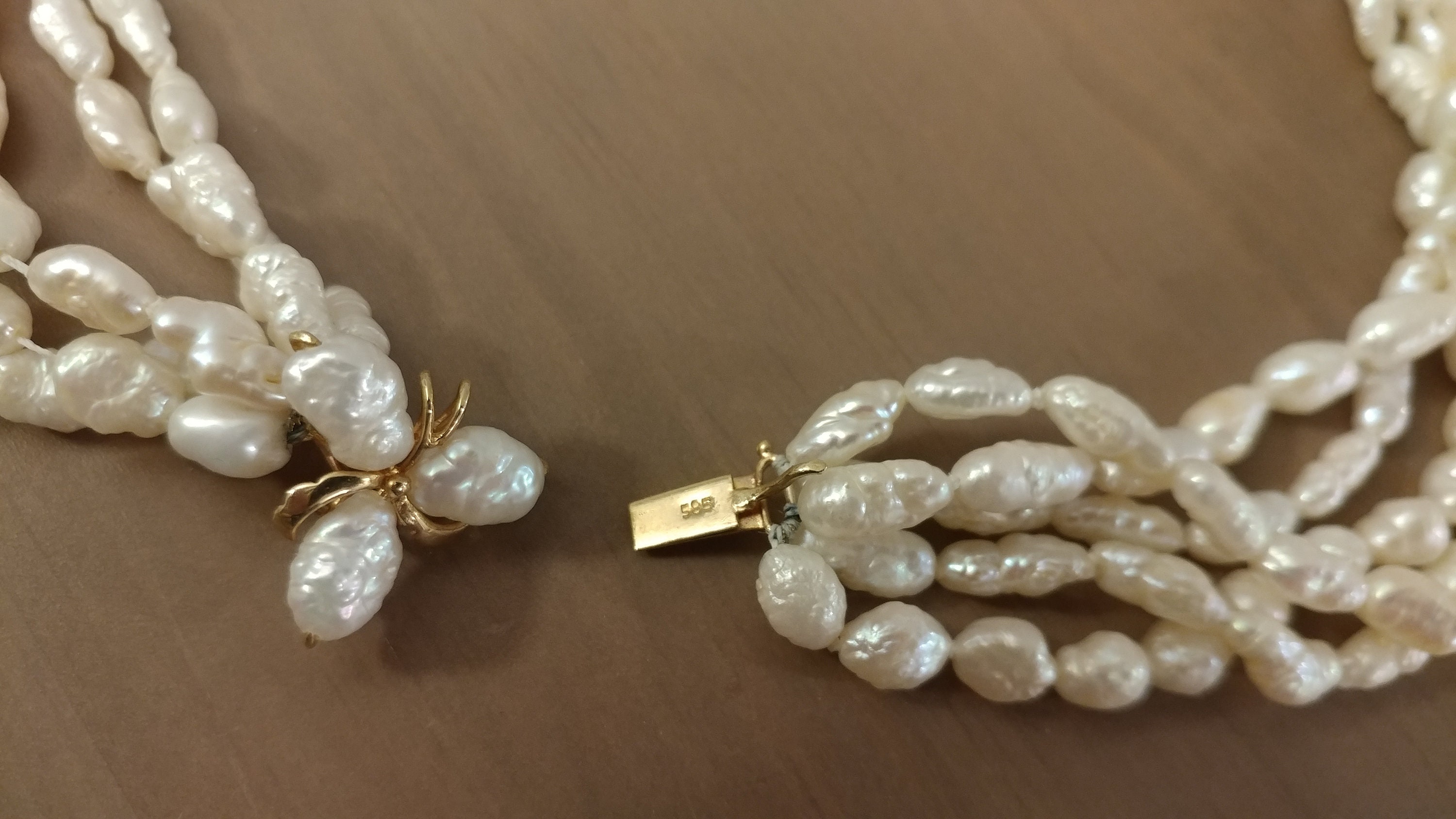 Vintage 5 Strand Pearl Necklace Etsy