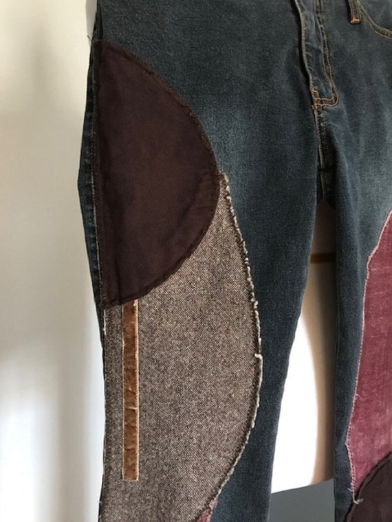 Vintage patchwork flare jeans - image 4