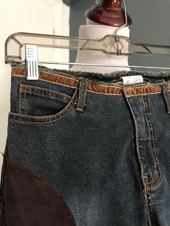 Vintage patchwork flare jeans - image 7