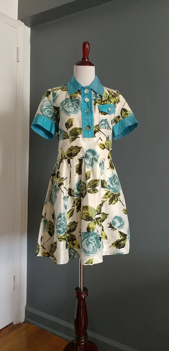 Vintage 70s silk floral cocktail dress, fit size X