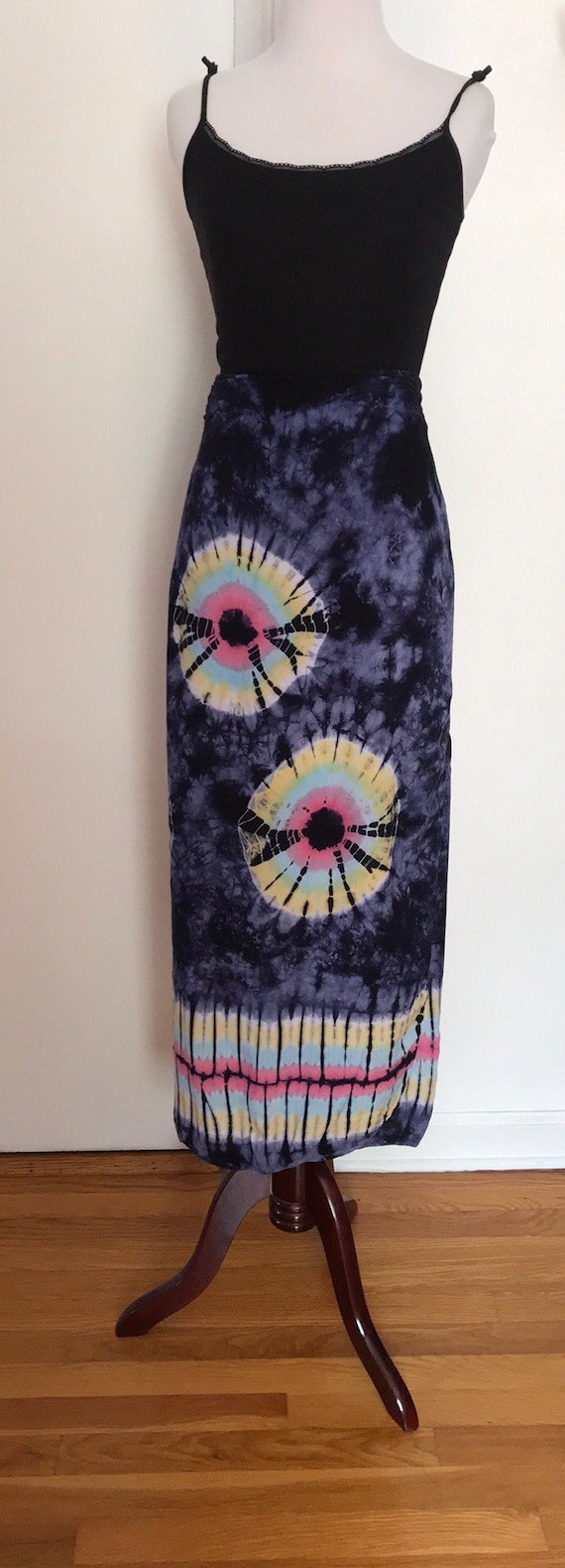 Beautiful tie dye long wrap skirt