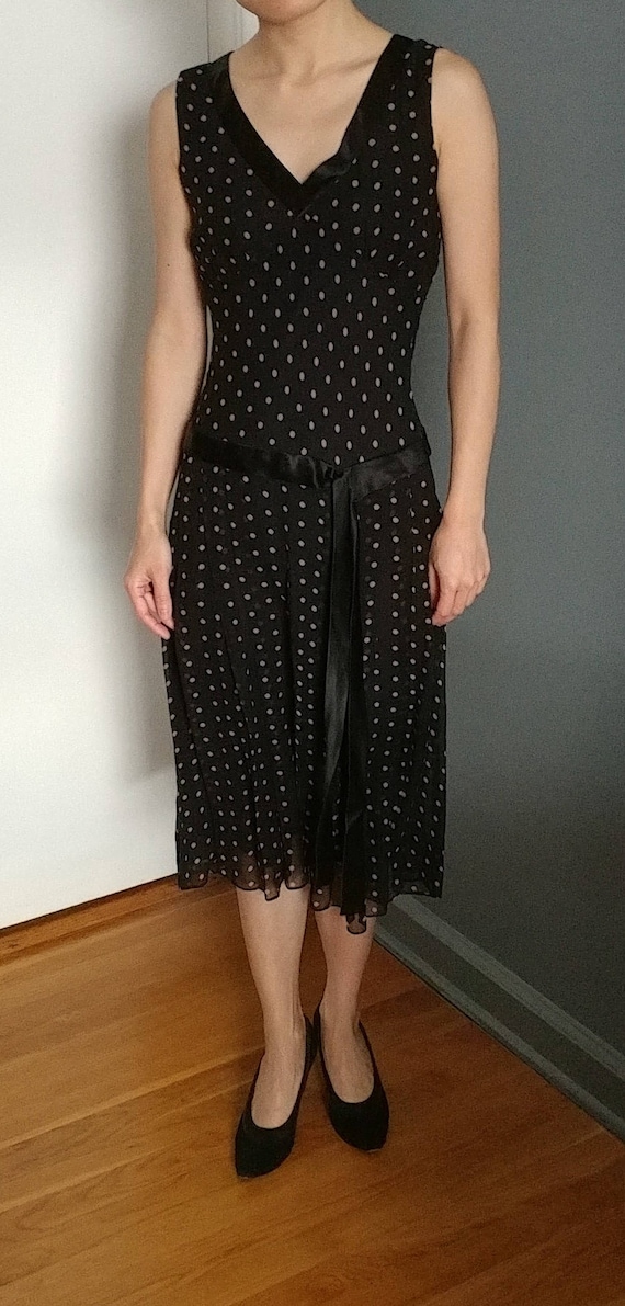 Vintage 90s Laundry polka dot silk dress by Shelli