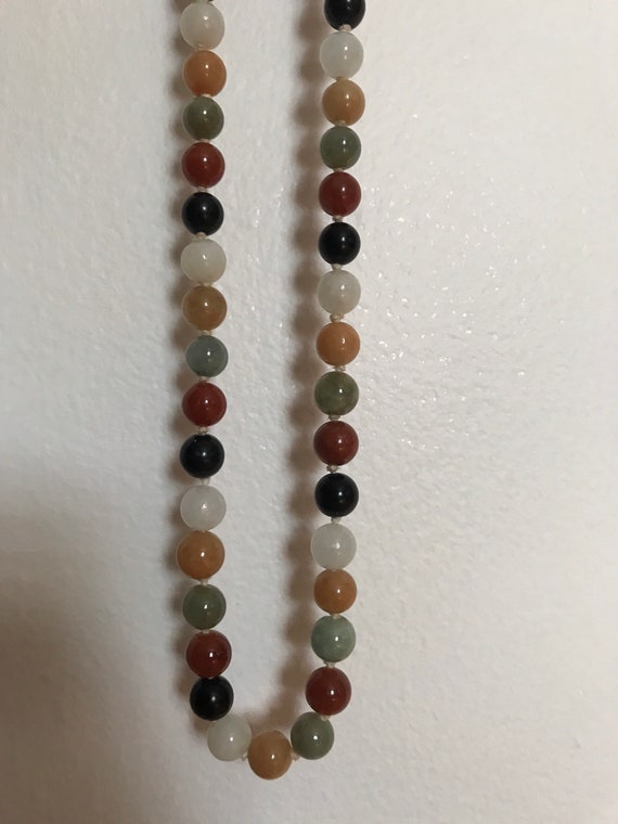 Multi stone beaded necklace