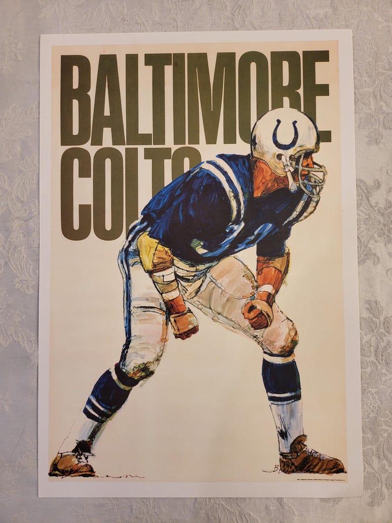 Vintage NFL Collector Series 1968 to 1971 Baltimore Colts Reproduction ...
