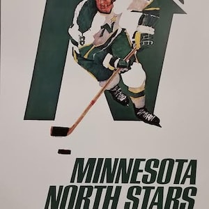 Vintage NHL Minnesota North Stars reproduction Print / Poster  &quot;The Next Six&quot;