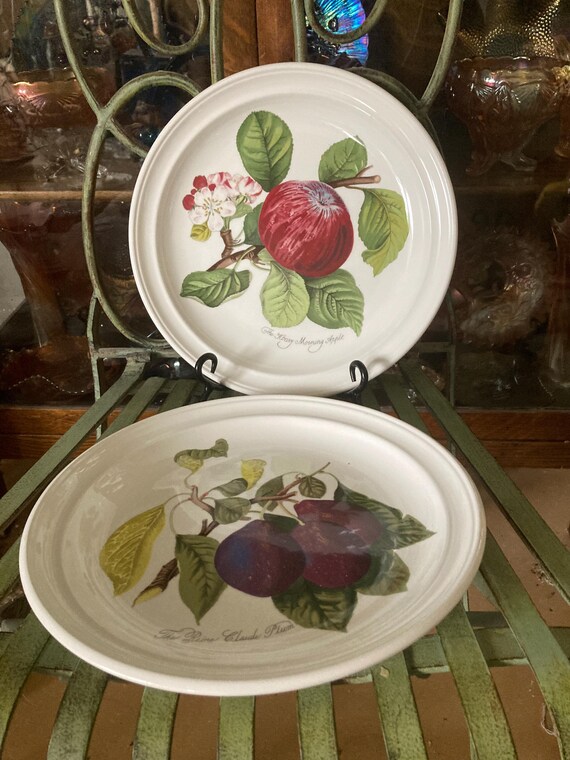 Portmeirion Pomona Dinner Plates. Set of 2. 10.5 Inches Diameter