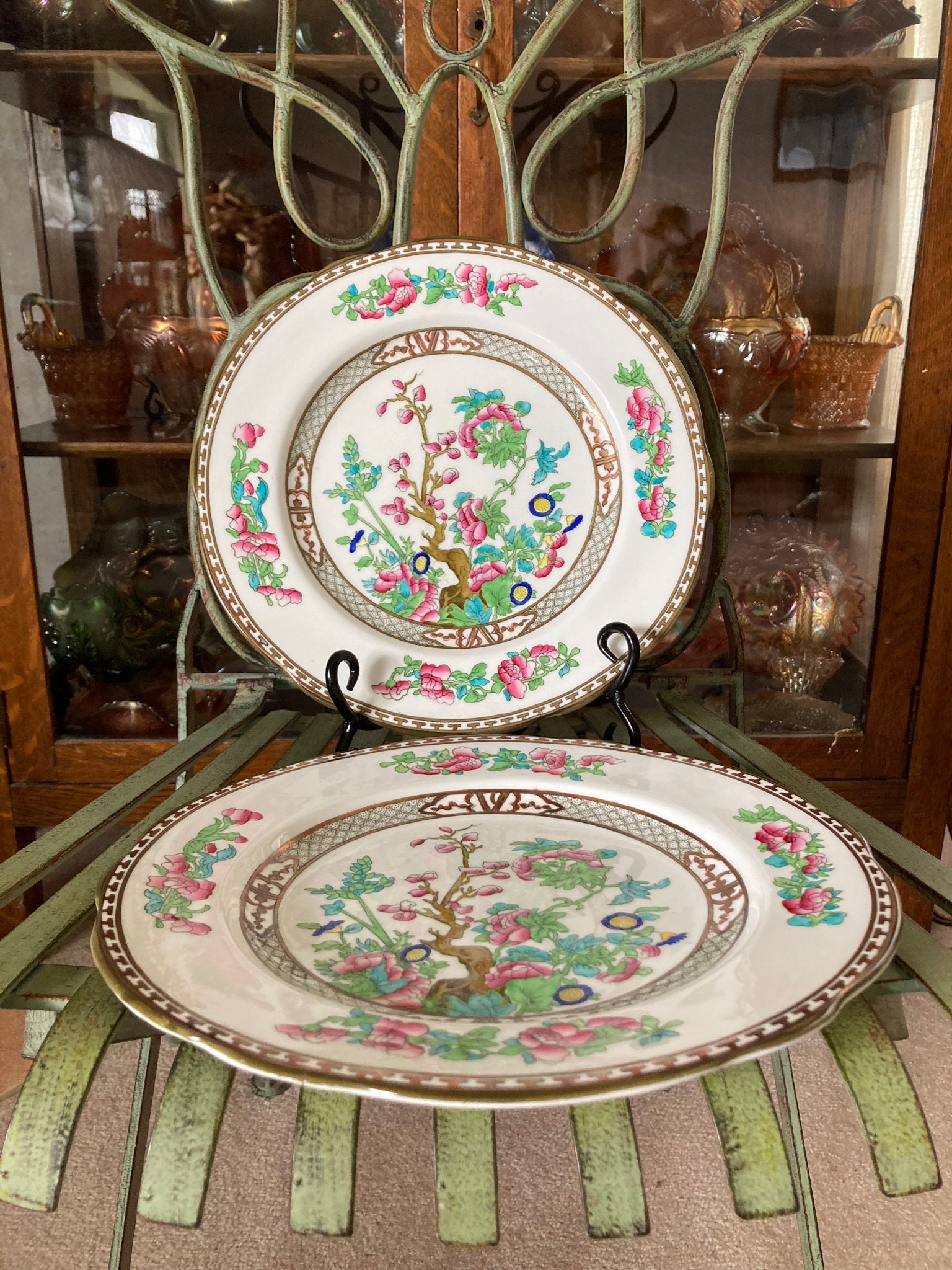 Coalport Indian Tree Dinner Plates With Tabs. Set of 2. 10.5 Etsy