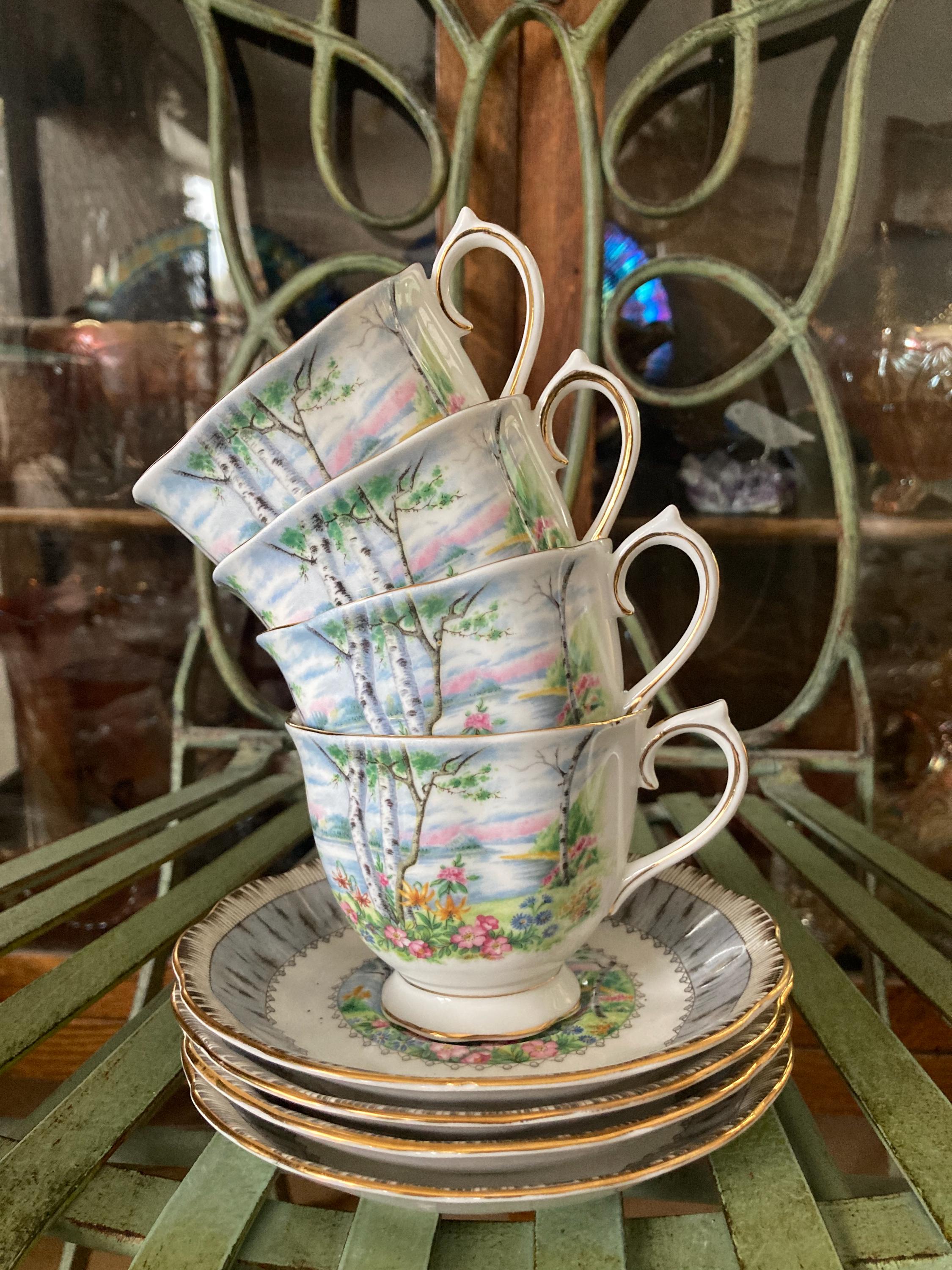 ①ロイヤル アルバート Silver Birch プレート　大皿　5枚　26cm Royal Albert Silver Birch - Etsy Canada