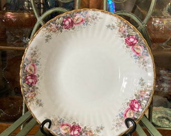 Royal Albert Autumn Roses. Round Serving Bowl. 9.5 inches diameter. Produced in England 1981 to 1998.