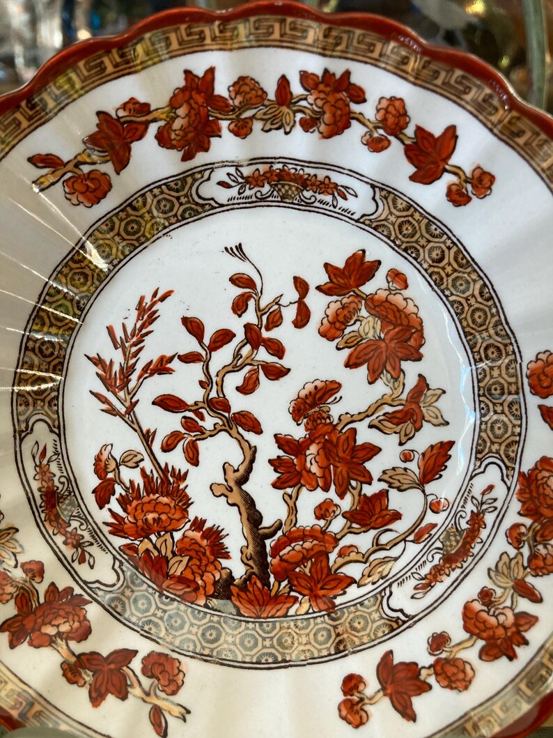 Spode India Tree Fruit Nappies. Set of 4. 5.25 Inches Diameter