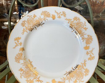 Paragon Golden Carnation 5 Piece Place Setting, 3 Plates, Teacup