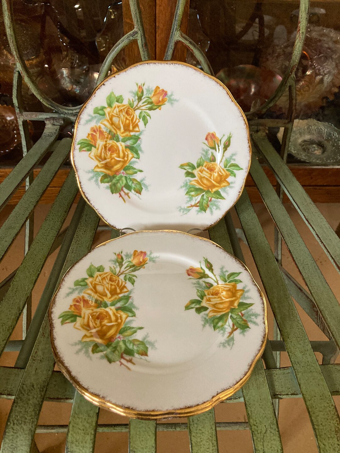 Royal Albert Tea Rose Bread and Butter Plates. 6.25 Inches Diameter ...