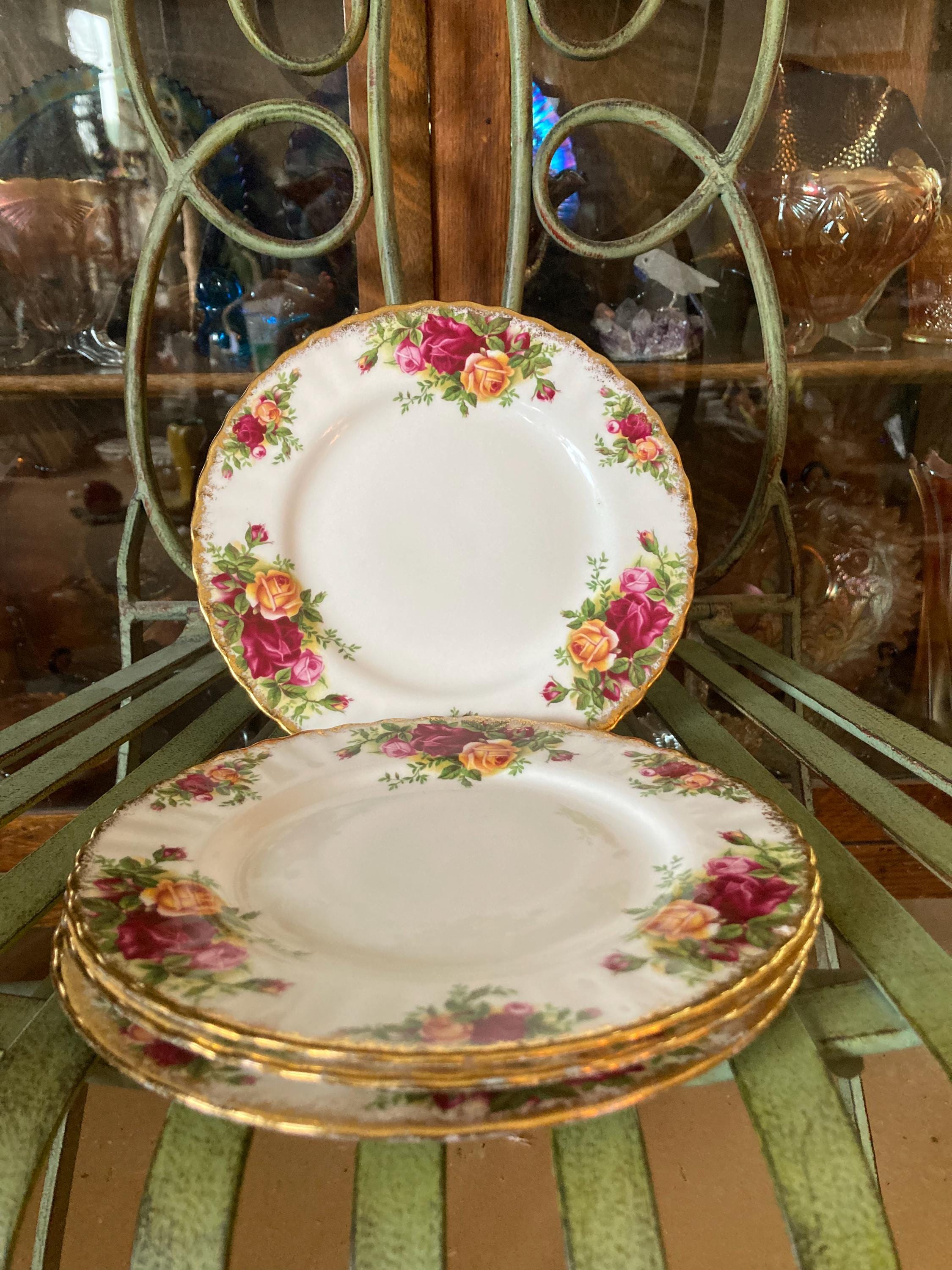   Old Country Roses サラダボール　6枚 Amazon.com | Royal Albert Old Country Roses Salad Plate Set