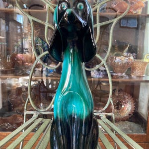 Vintage Blue Mountain Pottery  Dog  Produced in Collingwood, Ontario 1953 to 2004. 14 inches tall.