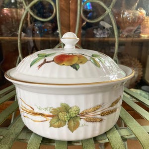  Worcester Evesham ボウル&皿 Royal Worcester - Evesham Gold - Medium Canister - Echo's China