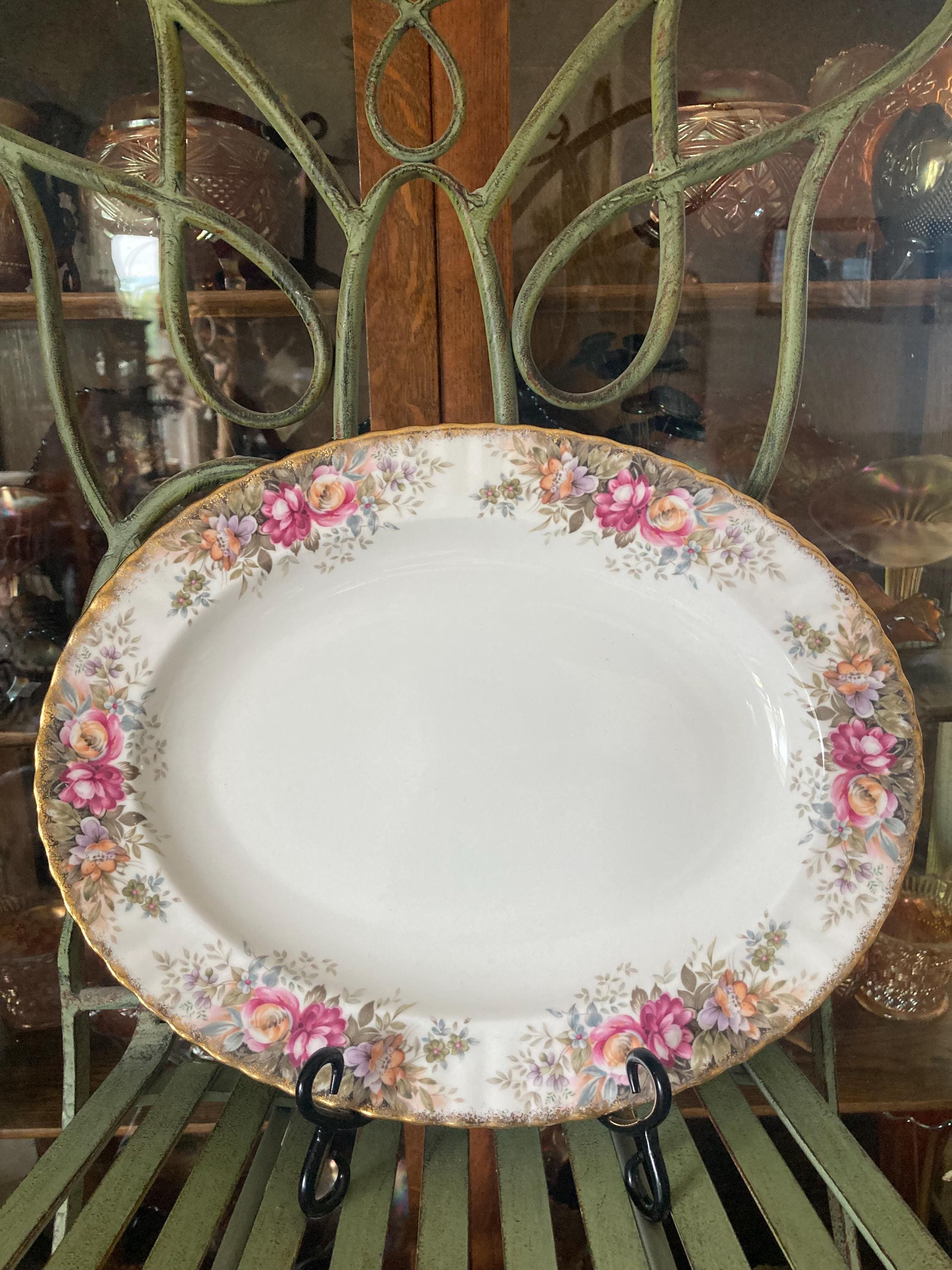 Royal Albert Autumn Roses Serving Platter. 13.75 Inches Wide