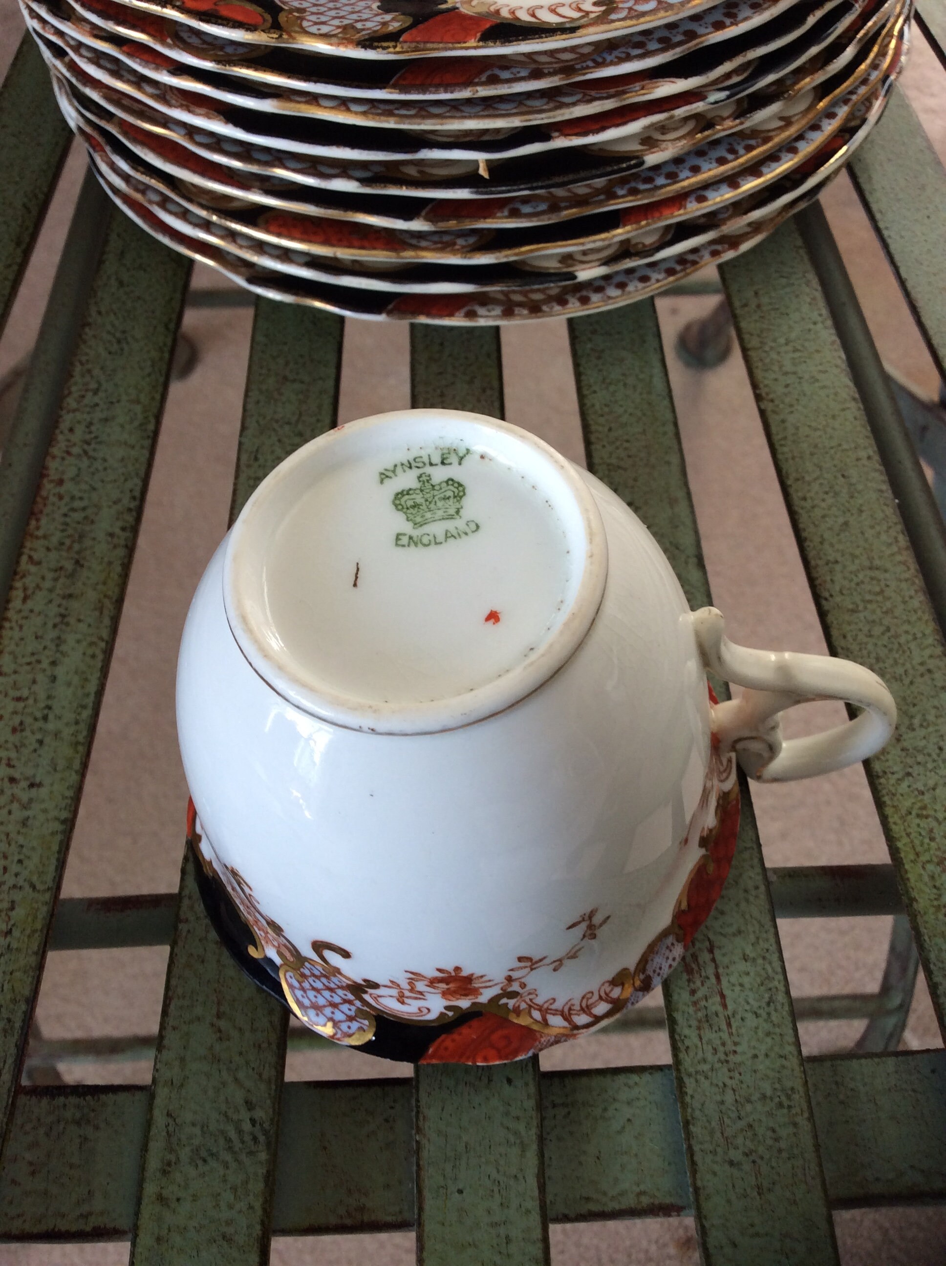 Antique Aynsley China Set #10896 Imari. Produced in England 1905
