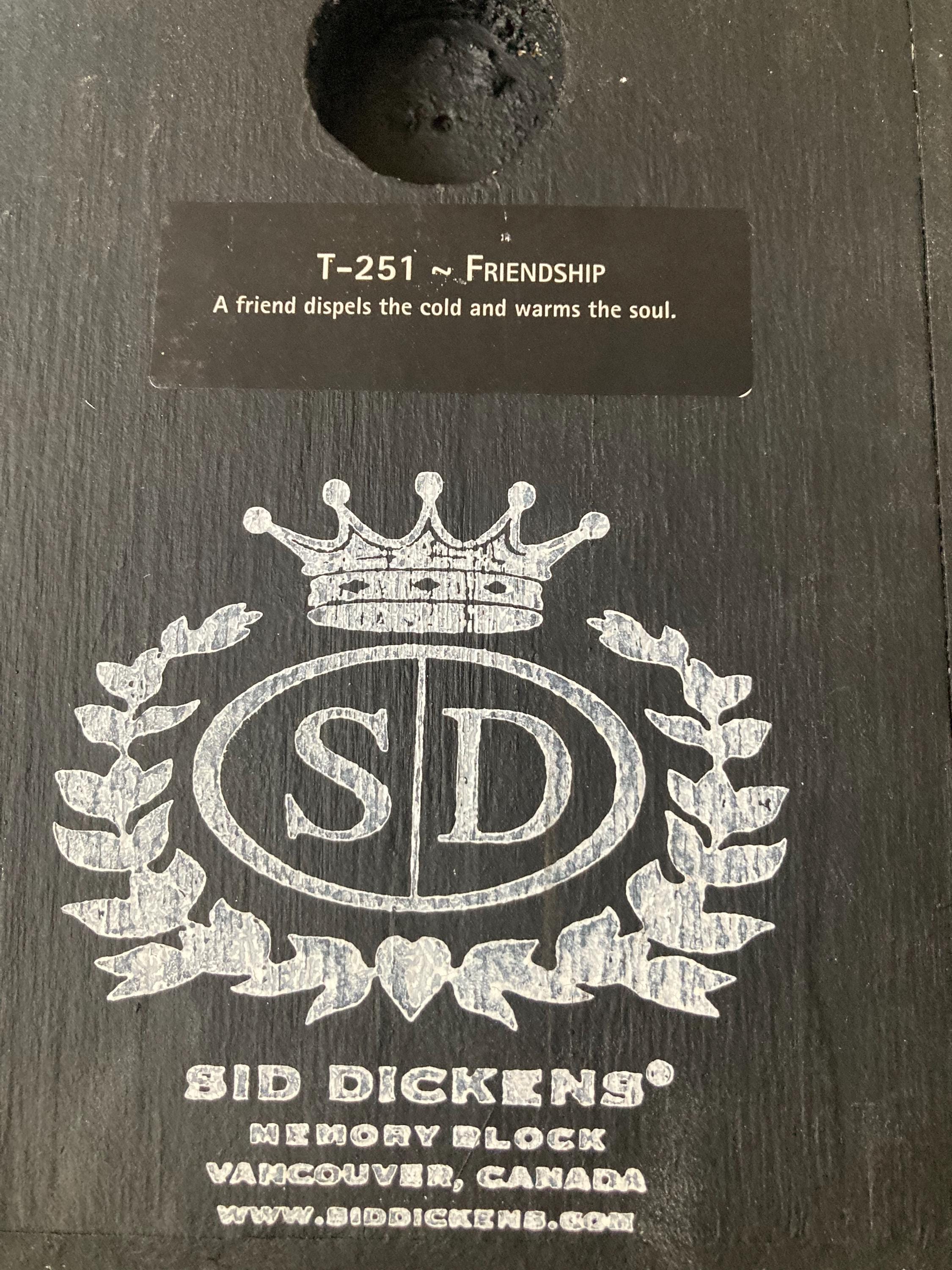 Sid Dickens Memory Tile Friendship . T251. Released 2010. Retired