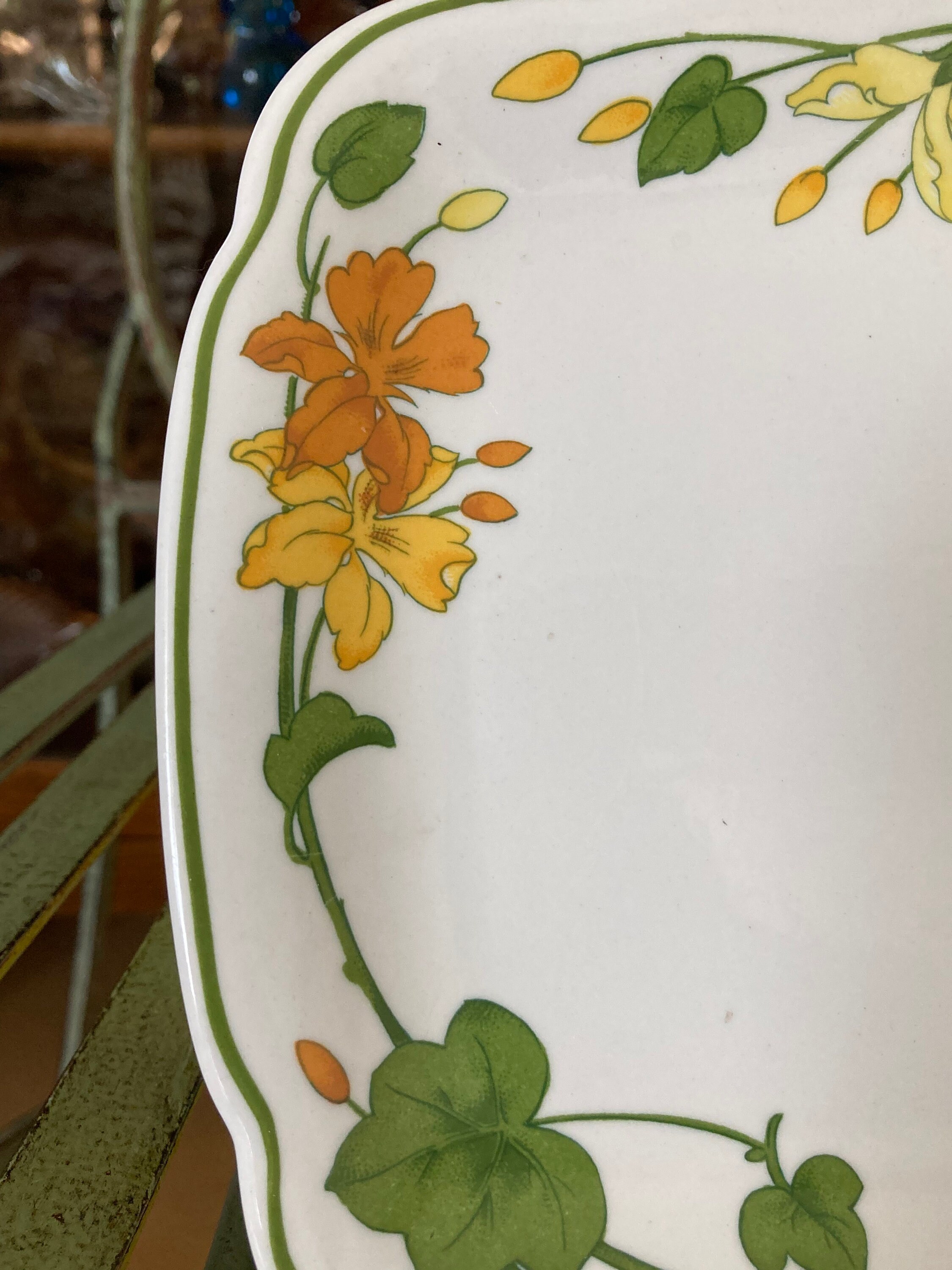 Villeroy and Boch Geranium Butter Tray. 8.25 Inches by 6.75 Inches