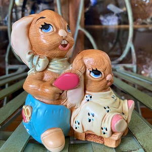 Pendelfin “Dandy” Rabbits. 4.25 inches tall. Produced in England 1981.