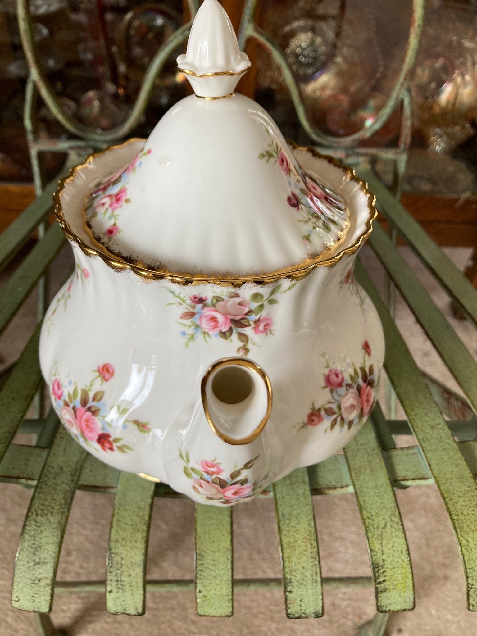 Royal Albert Cottage Garden Teapot. Large Size. Produced in Etsy