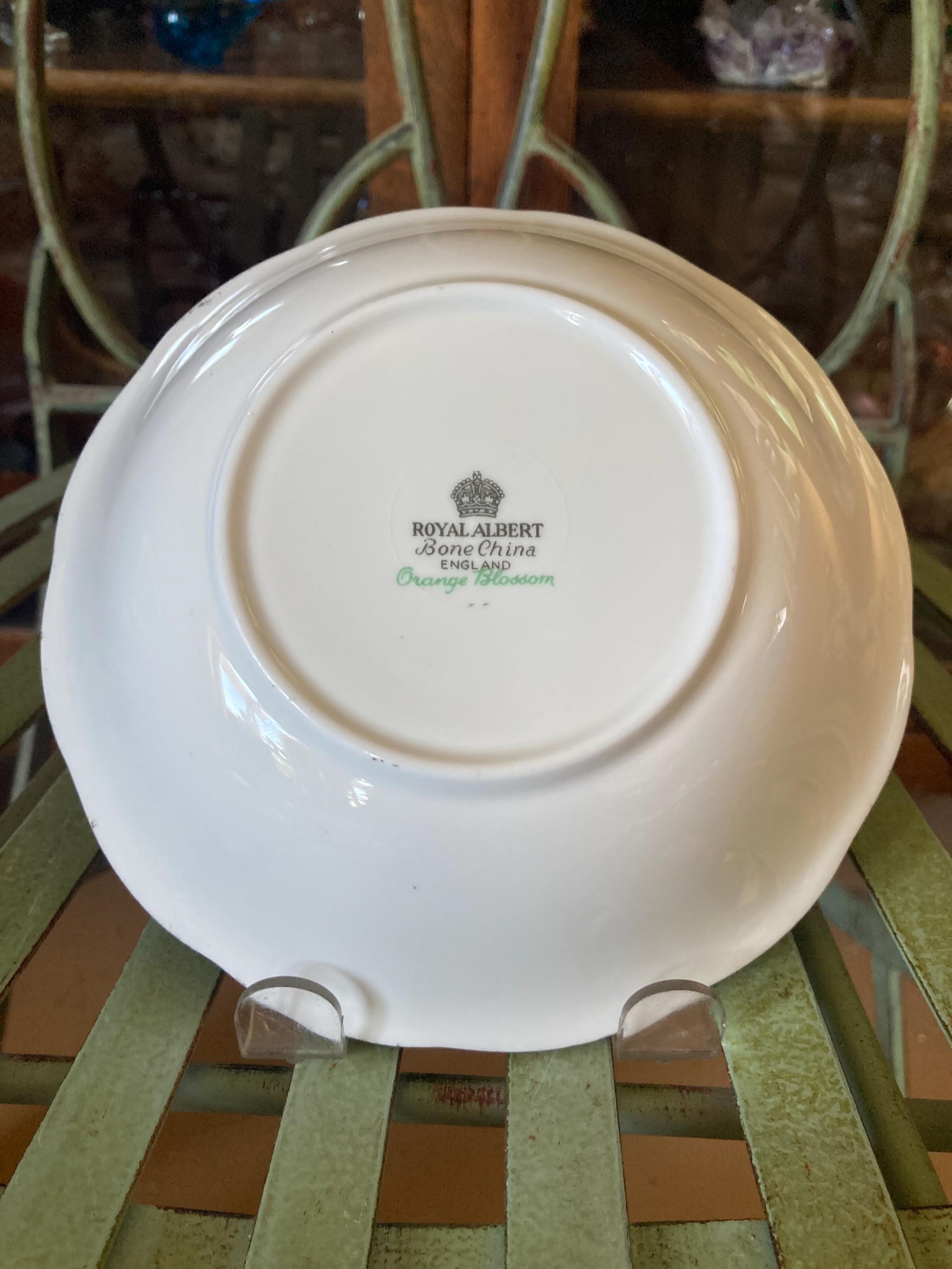 Royal Albert Orange Blossom Soup/cereal Bowls. Set of 4. 6.25 