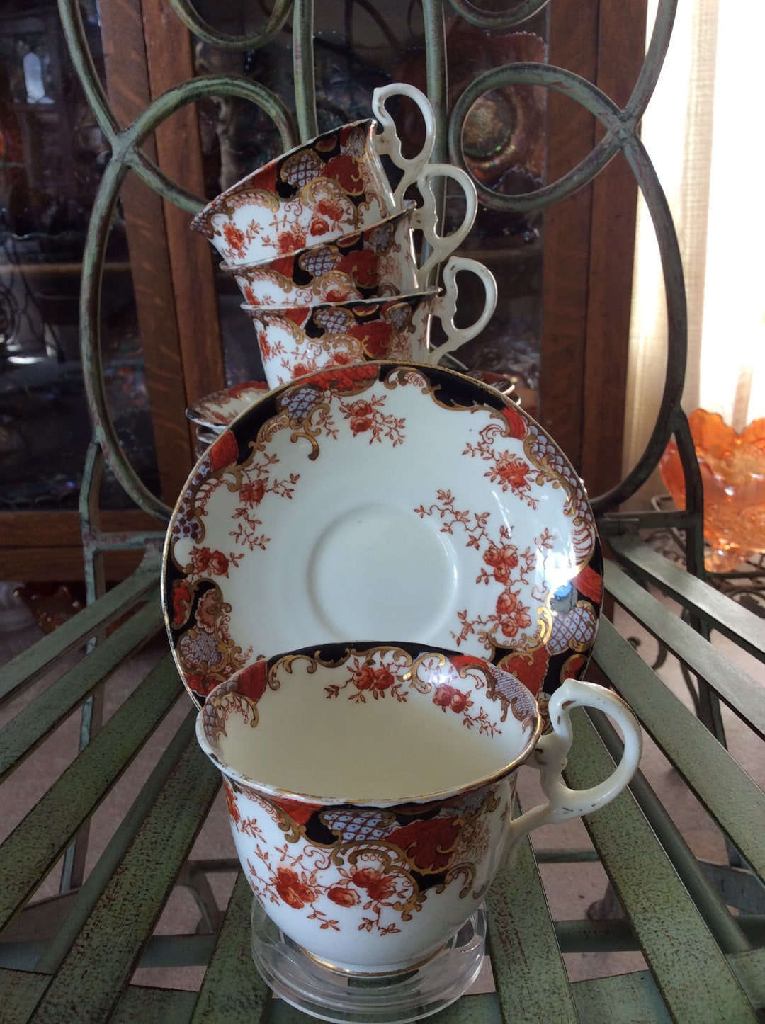 Antique Aynsley China Set #10896 Imari. Produced in England 1905