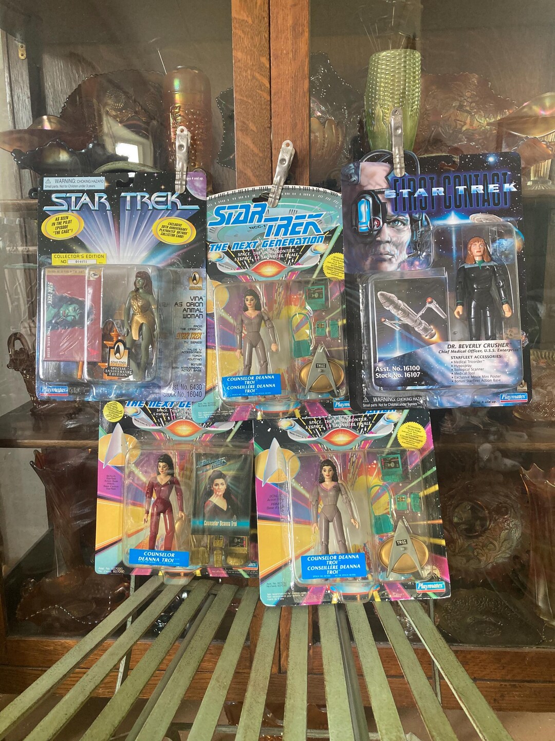 Star Trek Figures. Set of 5. Sealed in Original Package. Produced 