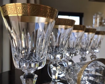 5x Cordial glasses, Aperitif glasses with 24K Gold encrusted trim / Spiegelau