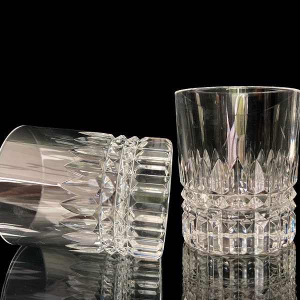 Verres à whisky en cristal | Lunettes à l’ancienne | 2 pièces | Waterford, Baccarat, Val Saint Lambert