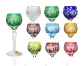Nachtmann Crystal Cordial Glass Aperitif, Liquor Glass 1 Pcs Color Overlay Grapes Pattern