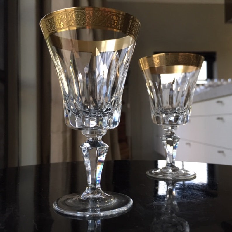 5x Cordial Glasses Aperitif Glasses With 24K Gold Encrusted Etsy