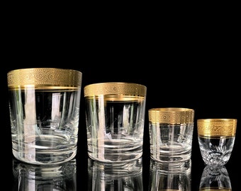 Vintage Whiskey Glass | 1Pcs | 24K Gold Trim | THERESIENTHALet