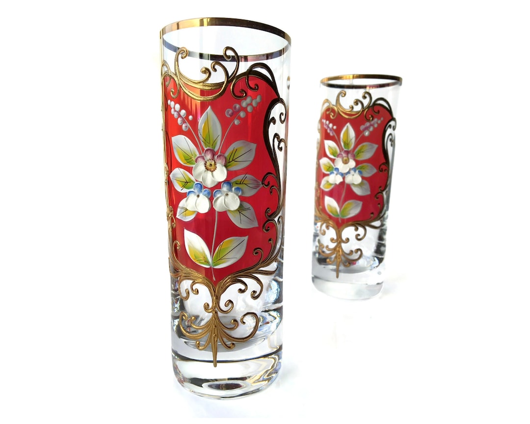Eidoct Verres à Eau Colorés Peints à La Main 300 Ml - Traditionnels Et Artisanaux