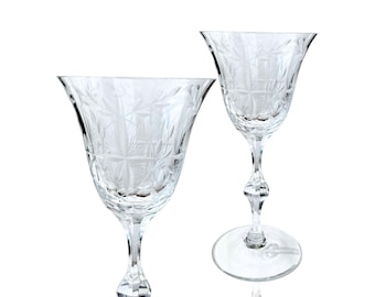 Juego de copas de vino de cristal | Forma acampanada | Grande y pequeña | Juego de 6 o 12