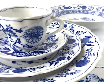 Vajilla Cebolla Azul | Platos de porcelana | Para 6 personas | Hutschenreuther