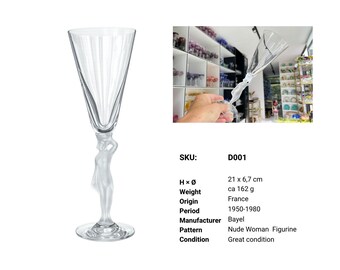 Crystal Figurine Wine Glass | Woman Venus | 1pcs | Glass Art
