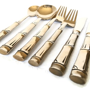 Bamboo Brass Cutlery 