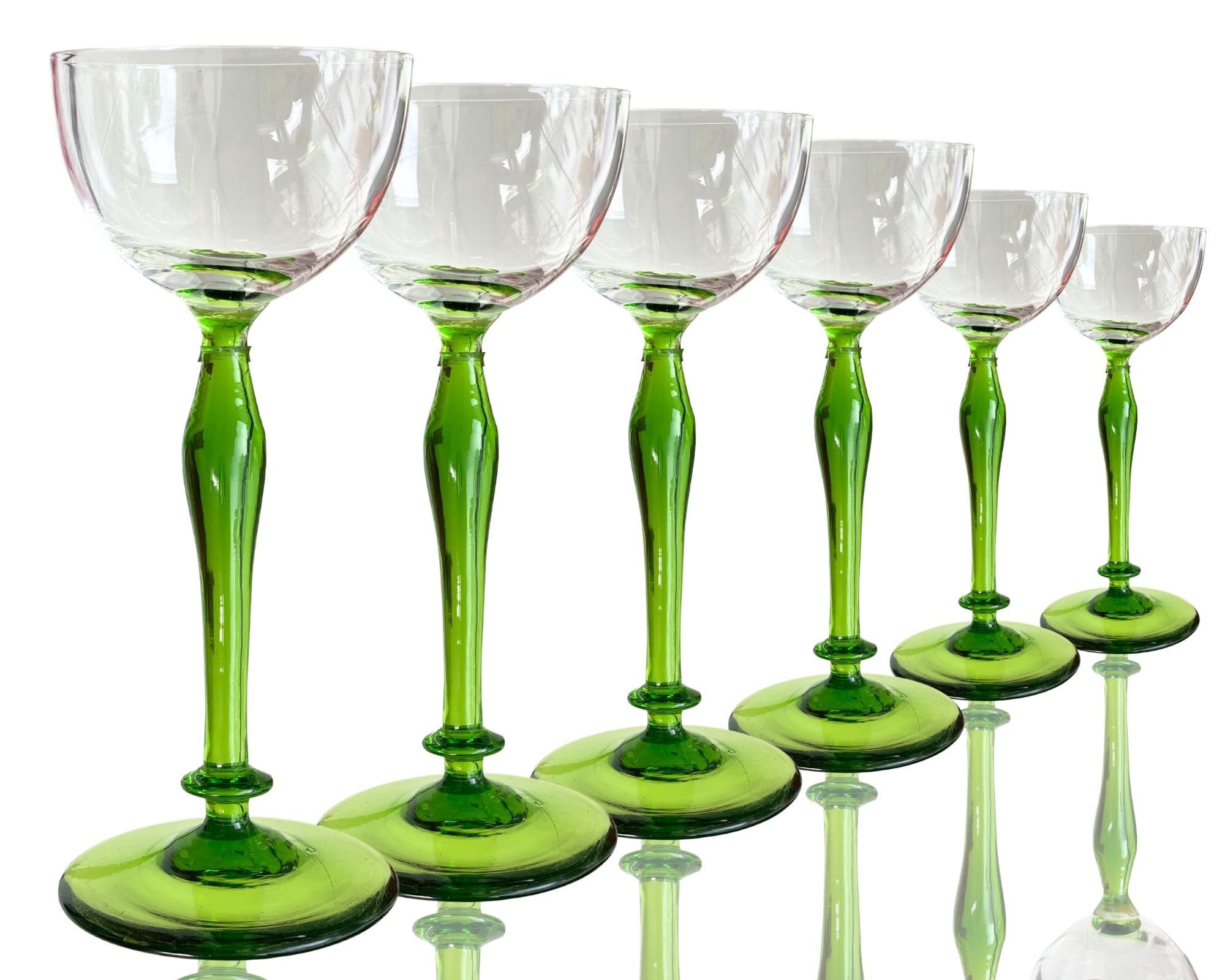 Green Wine Glasses 1900 - Etsy Ireland