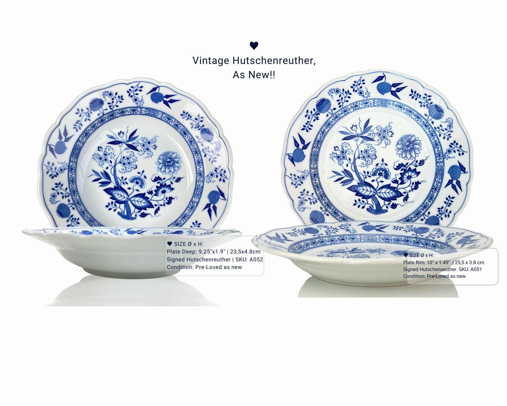 フッチェンロイター ブルーオニオン 大皿 ディナープレート 6客 美品 ブルーオニオン（フッチェンロイター） - ローゼンタール（Rosenthal