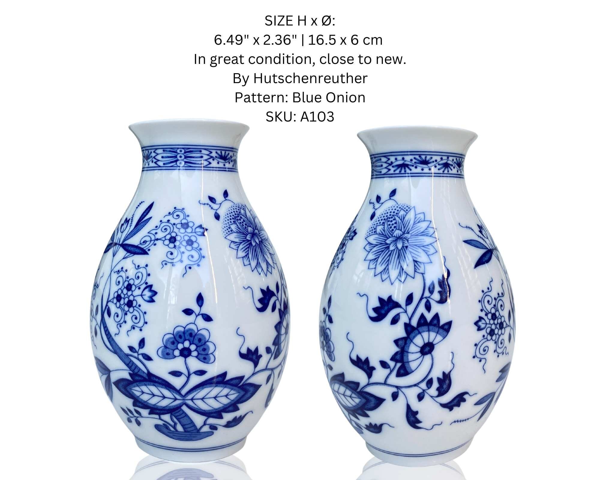 花瓶　フッチェンロイター ブルーオニオン花瓶 |サイズ S、M、L | 1個 |フッチェンロイター