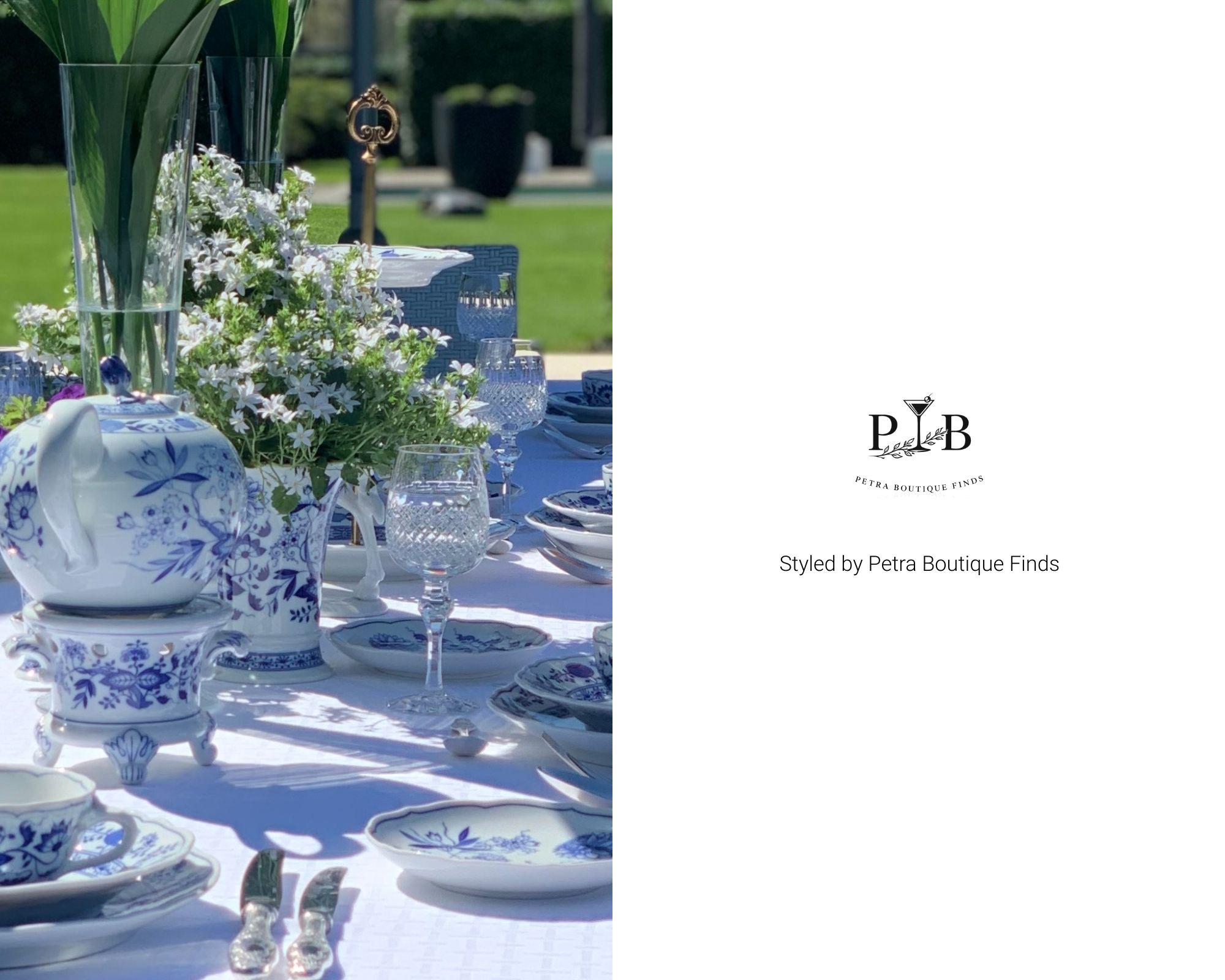 Hutschenreuther 青い花柄皿 6枚セット Blue Onion Dinnerware Set | Porcelain Plates | for 6 Persons
