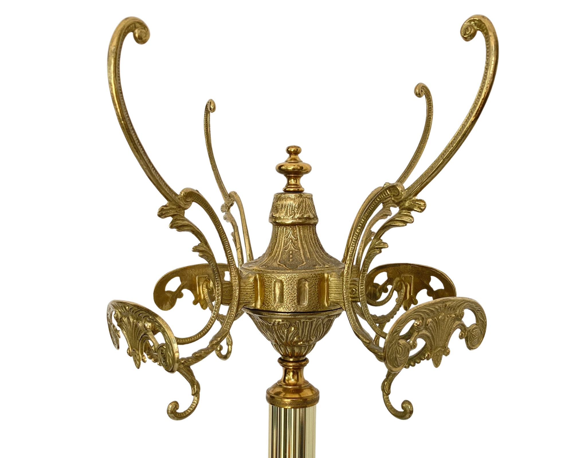 vintage brass coat rack