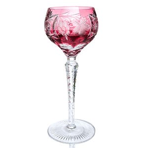 Crystal Wine Glass | 1Pc | Nachtmann Traube | Red Overlay